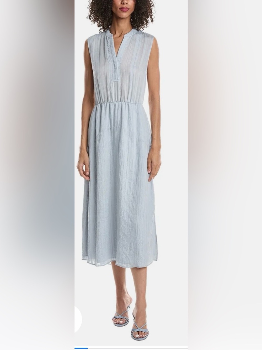 Vince Drapey Stripe Tiered Maxi Quiet Luxury Dress Size 10 New